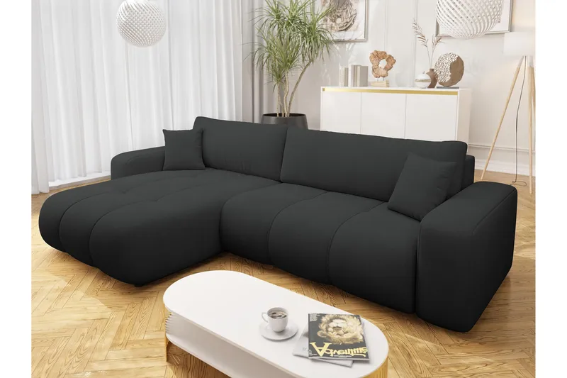 Flo Sovesofa med Chaiselong 3-personers - Grå - Møbler - Sofaer - Sovesofaer