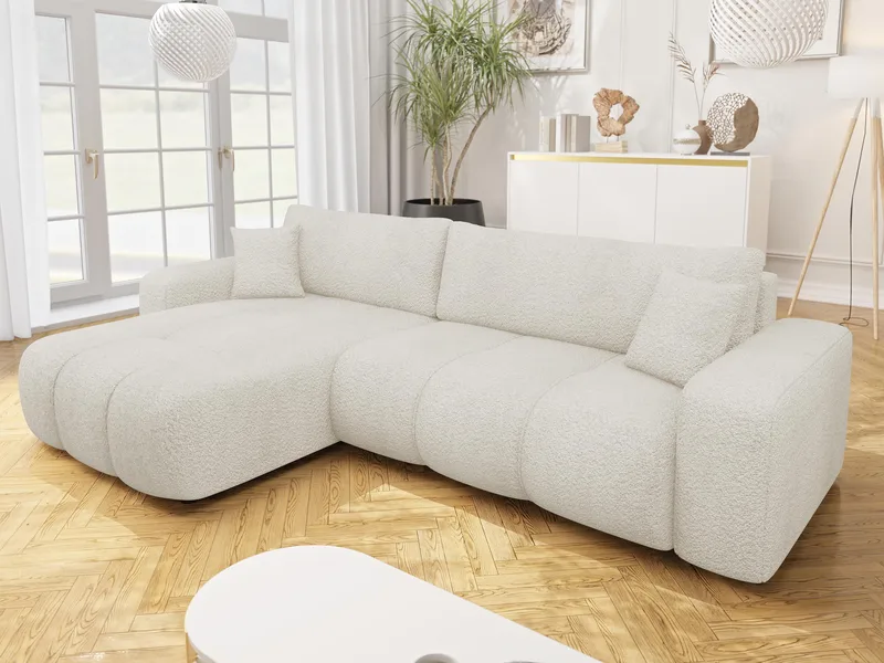 Flo Sovesofa med chaiselong 3-personers - Cremehvid - Møbler - Sofaer - Sovesofaer
