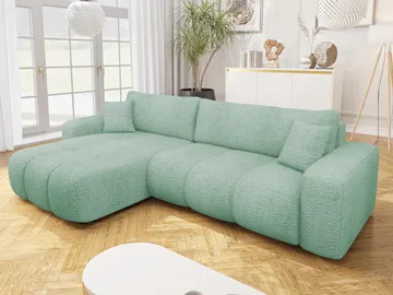 Flo Sovesofa med chaiselong 3-personers - Mintgrøn - Møbler - Sofaer - Sovesofaer
