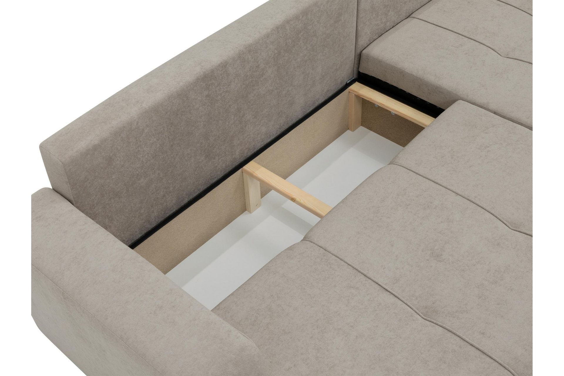 Flo Sovesofa med Chaiselong 3-personers i Plys - Gul - Møbler - Sofaer - Sovesofaer