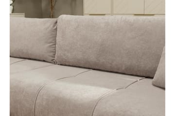 Flo Sovesofa med Chaiselong 3-personers i Plys - Gul - Møbler - Sofaer - Sovesofaer