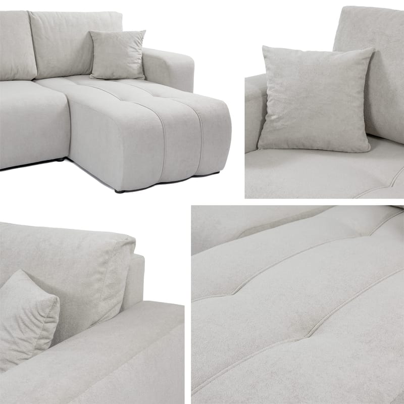 Flo Sovesofa med chaiselong 3-personers - Beige - Møbler - Sofaer - Sovesofaer