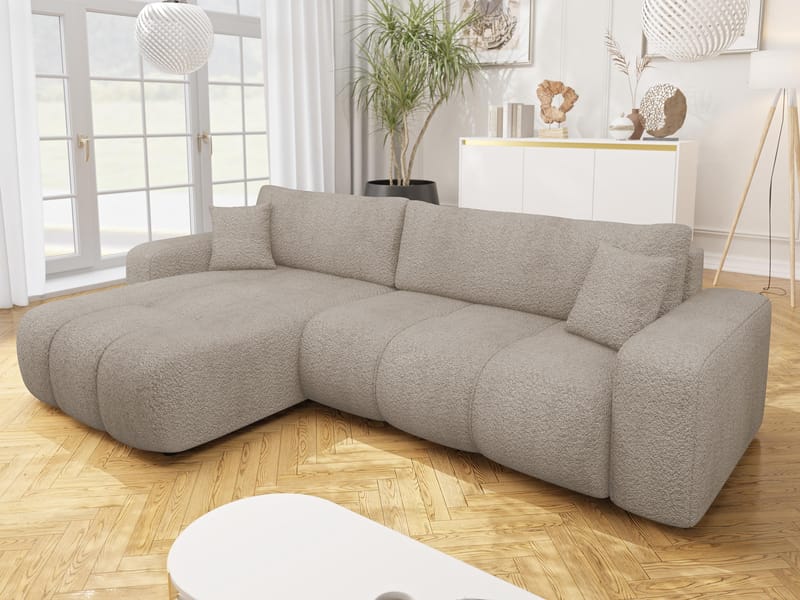 Flo Sovesofa med chaiselong 3-personers - Hvid - Møbler - Sofaer - Sovesofaer