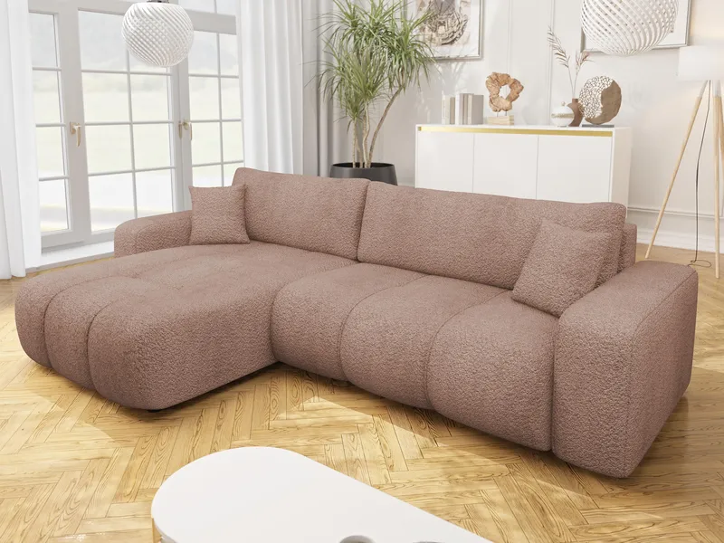 Flo Sovesofa med chaiselong 3-personers - Brun - Møbler - Sofaer - Sovesofaer