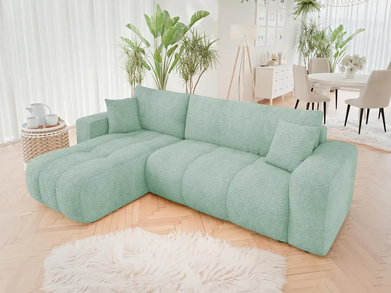 Flo Sovesofa med chaiselong 3-personers - Grøn - Møbler - Sofaer - Sovesofaer