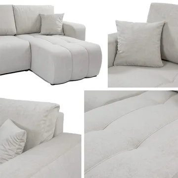 Flo Sovesofa med chaiselong 3-personers - Hvid - Møbler - Sofaer - Sovesofaer