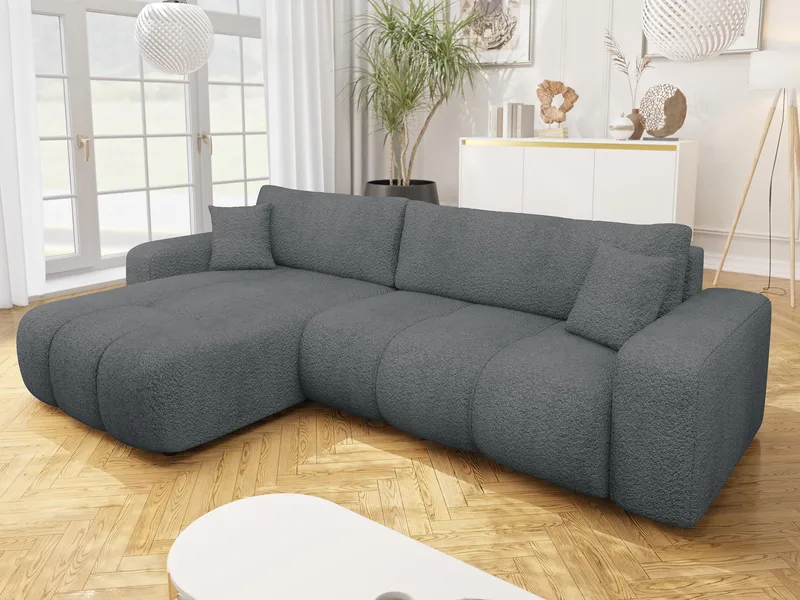 Flo Sovesofa med chaiselong 3-personers - Grå - Møbler - Sofaer - Sovesofaer
