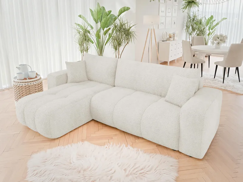 Flo Sovesofa med chaiselong 3-personers - Beige - Møbler - Sofaer - Sovesofaer