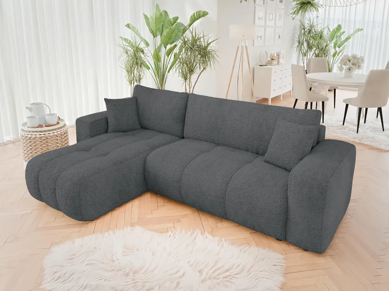 Flo Sovesofa med chaiselong 3-personers - Grå - Møbler - Sofaer - Sovesofaer