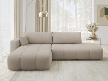 Flo Sovesofa med chaiselong 4-personers - Beige - Møbler - Sofaer - Sovesofaer