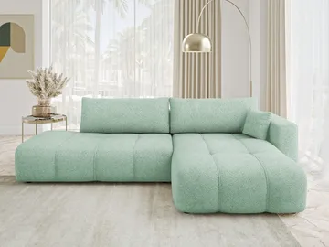 Flo Sovesofa med chaiselong 4-personers - Mintgrøn - Møbler - Sofaer - Sovesofaer