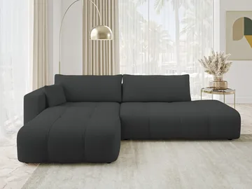 Flo Sovesofa med chaiselong 4-personers - Sort - Møbler - Sofaer - Sovesofaer