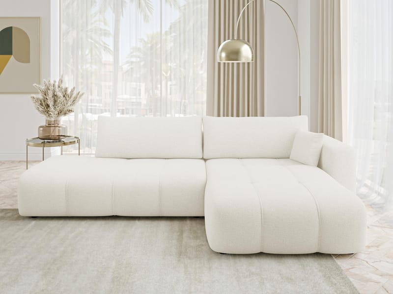 Flo Sovesofa med chaiselong 4-personers - Hvid - Møbler - Sofaer - Sovesofaer