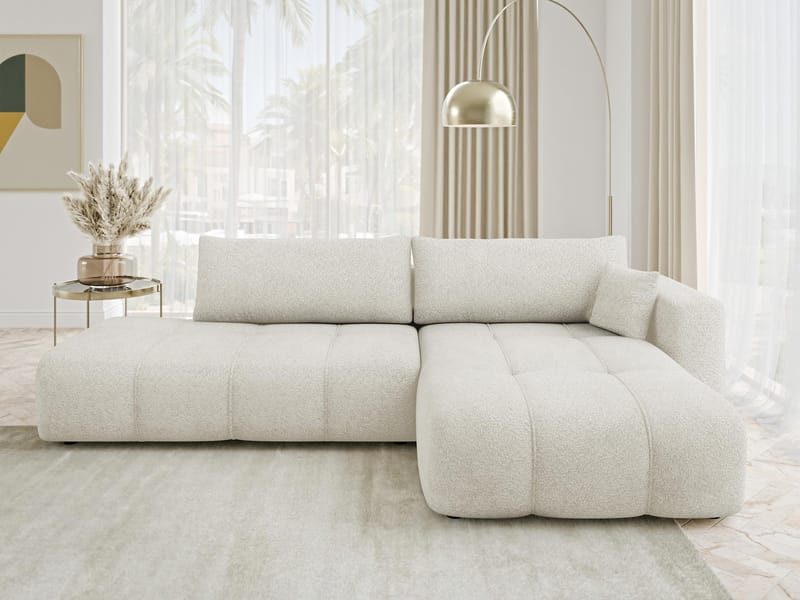 Flo Sovesofa med chaiselong 4-personers - Hvid - Møbler - Sofaer - Sovesofaer