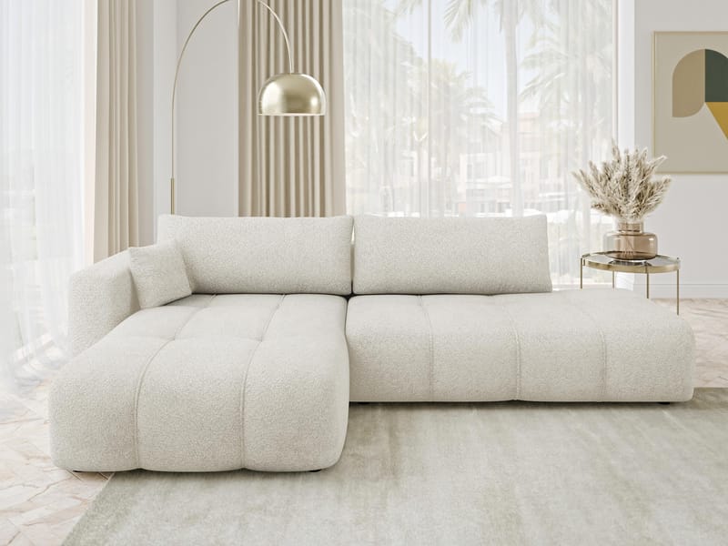 Flo Sovesofa med chaiselong 4-personers - Hvid - Møbler - Sofaer - Sovesofaer