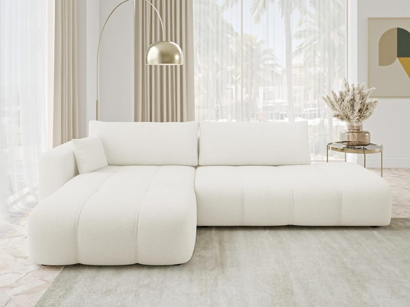 Flo Sovesofa med chaiselong 4-personers - Hvid - Møbler - Sofaer - Sovesofaer