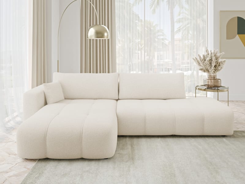 Flo Sovesofa med chaiselong 4-personers - Hvid - Møbler - Sofaer - Sovesofaer