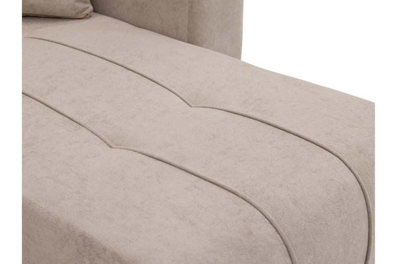 Flo Sovesofa med Dobbelt Chaiselong 4-personers i Plys - Hvid - Møbler - Sofaer - Sovesofaer