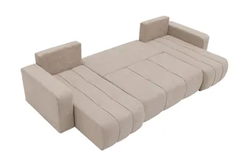 Flo Sovesofa med Dobbelt Chaiselong 4-personers - Sort - Møbler - Sofaer - Sovesofaer