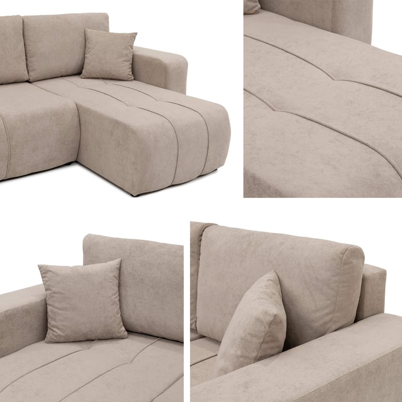 Flo Sovesofa med dobbelt chaiselong 4-personers - Hvid - Møbler - Sofaer - Sovesofaer