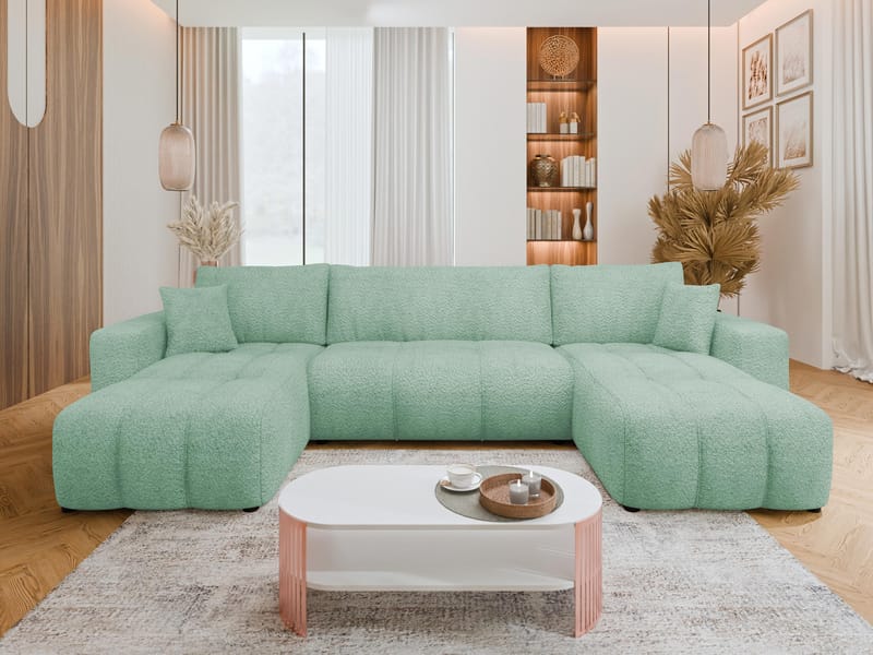 Flo Sovesofa med dobbelt chaiselong 4-personers - Hvid - Møbler - Sofaer - Sovesofaer