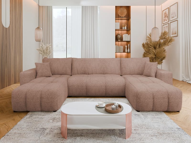 Flo Sovesofa med dobbelt chaiselong 4-personers - Hvid - Møbler - Sofaer - Sovesofaer