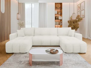 Flo Sovesofa med dobbelt chaiselong 4-personers - Hvid - Møbler - Sofaer - Sovesofaer