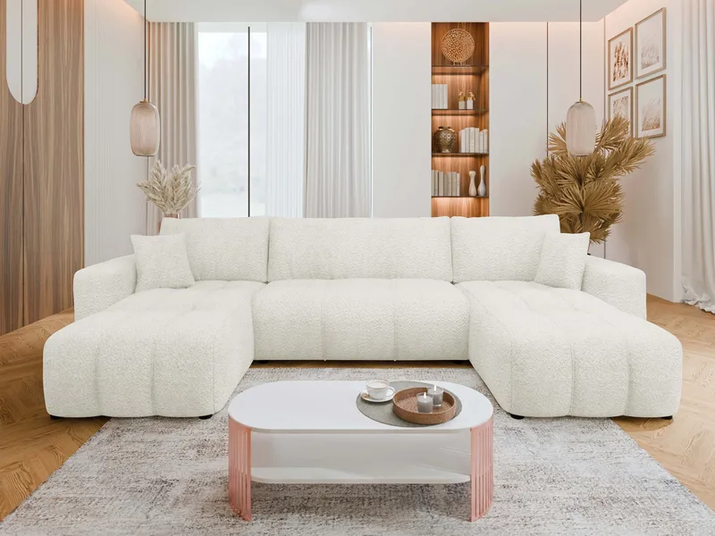 Flo Sovesofa med dobbelt chaiselong 4-personers - Hvid - Møbler - Sofaer - Sovesofaer