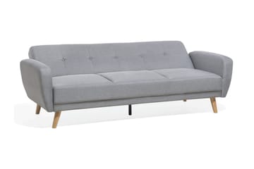 Florli 3-personers Foldbar Rektangulær Sovesofa 104x190 cm i Stof - Grå - Møbler - Sofaer - Sovesofaer