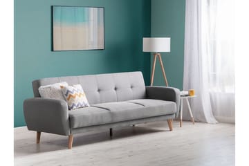 Florli 3-personers Foldbar Rektangulær Sovesofa 104x190 cm i Stof - Grå - Møbler - Sofaer - Sovesofaer