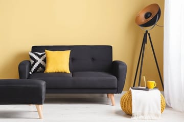 Florli sovesofa 155 cm - Sort - Møbler - Sofaer - Sovesofaer