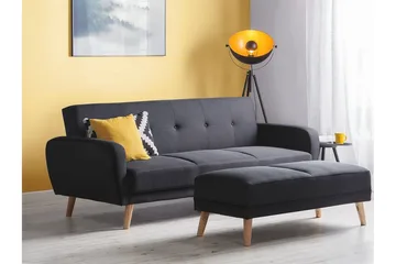 Florli sovesofa 214 cm - Sort - Møbler - Sofaer - Sovesofaer