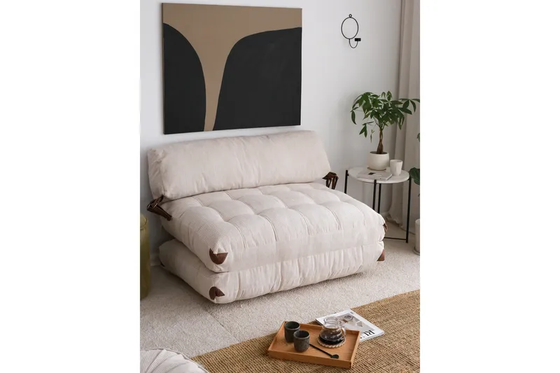 Fold Teddy Sovesofa Hvid, Hvid