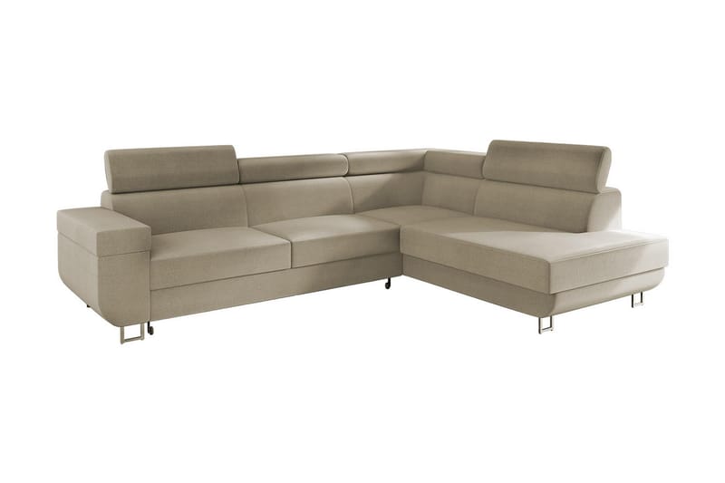Fonti 3-personers Hjørnesovesofa - Beige - Møbler - Sofaer - Sovesofaer