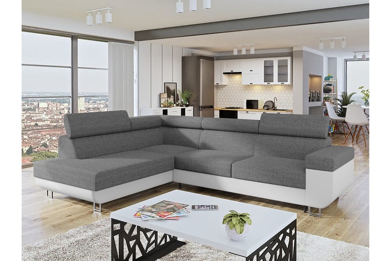 Fonti 3-pers. Hjørnesofa Fonti Venstre - Sort - Møbler - Sofaer - Sovesofaer