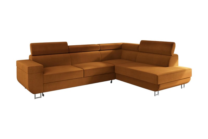 Fonti 3-personers Hjørnesovesofa - Orange - Møbler - Sofaer - Sovesofaer