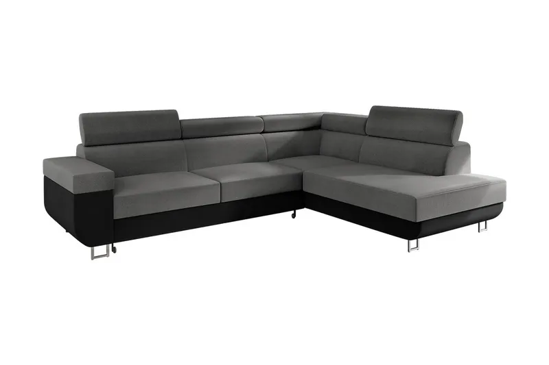 Fonti 3-personers Hjørnesovesofa - Grå - Møbler - Sofaer - Sovesofaer