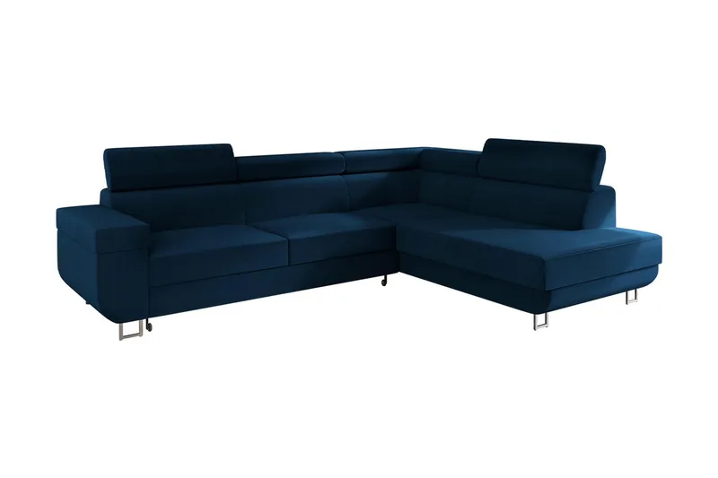 Fonti 3-personers Hjørnesovesofa - Blå - Møbler - Sofaer - Sovesofaer