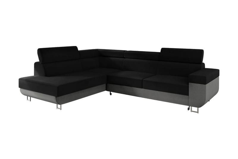 Fonti Sovesofa m. Chaiselong 3-Pers. L-formet - Grå - Møbler - Sofaer - Sovesofaer