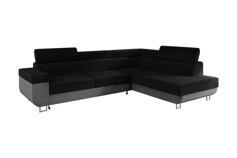 Fonti Sovesofa m. Chaiselong 3-Pers. L-formet - Grå - Møbler - Sofaer - Sovesofaer