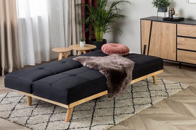 Froya sovesofa 183 cm - Sort - Sovesofaer