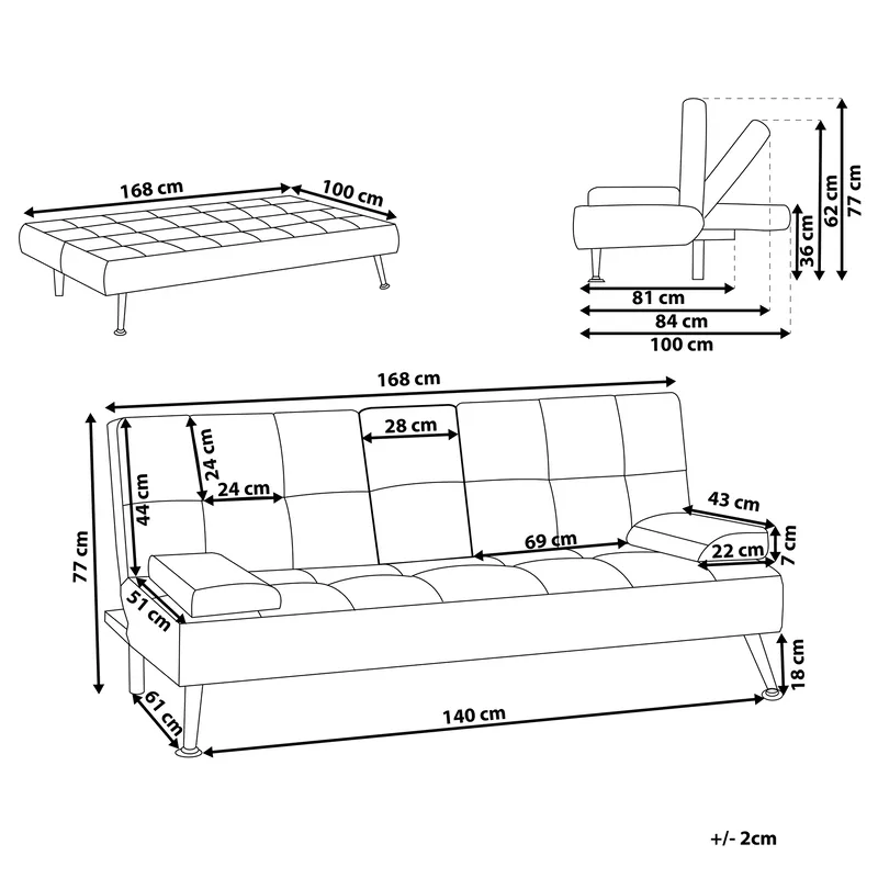 3-personers sofa Roxen - Lysegrå - Møbler - Sofaer - Sovesofaer - 3 personers sovesofa