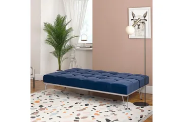 Elle Futon Velour/Blå - Novogratz - Møbler - Sofaer - Sovesofaer - Futon - Futon sofa