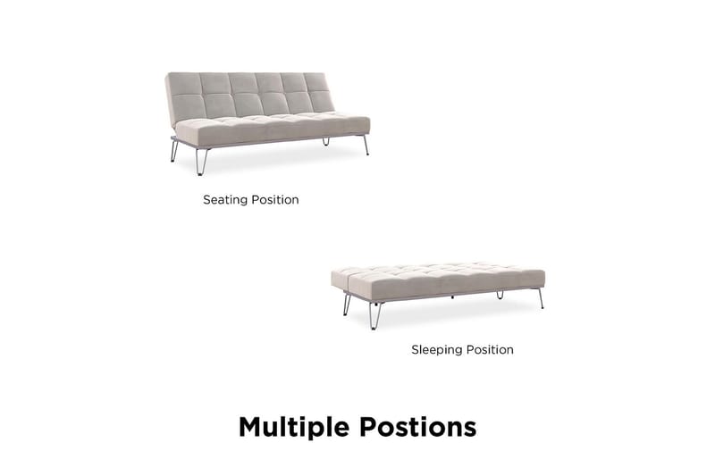 Elle Futon Velour/Grå - Novogratz - Sovesofaer - Futon sofa