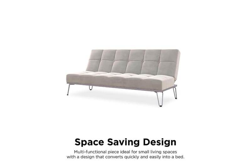 Elle Futon Velour/Grå - Novogratz - Sovesofaer - Futon sofa