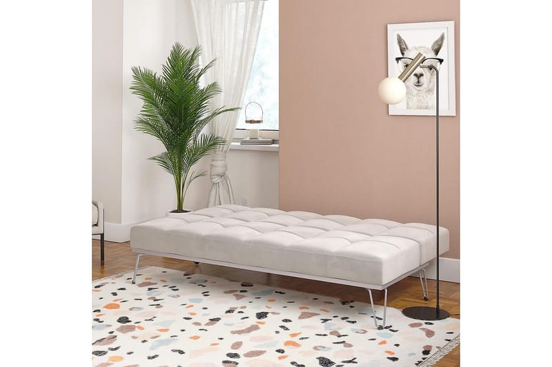 Elle Futon Velour/Grå - Novogratz - Møbler - Sofaer - Sovesofaer - Futon - Futon sofa