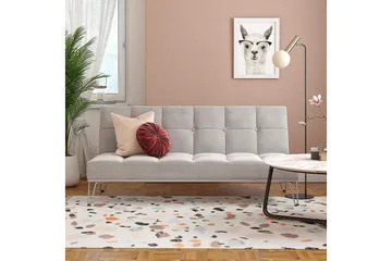 Elle Futon Velour/Grå - Novogratz - Møbler - Sofaer - Sovesofaer - Futon - Futon sofa