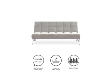 Elle Futon Velour/Grå - Novogratz - Møbler - Sofaer - Sovesofaer - Futon - Futon sofa