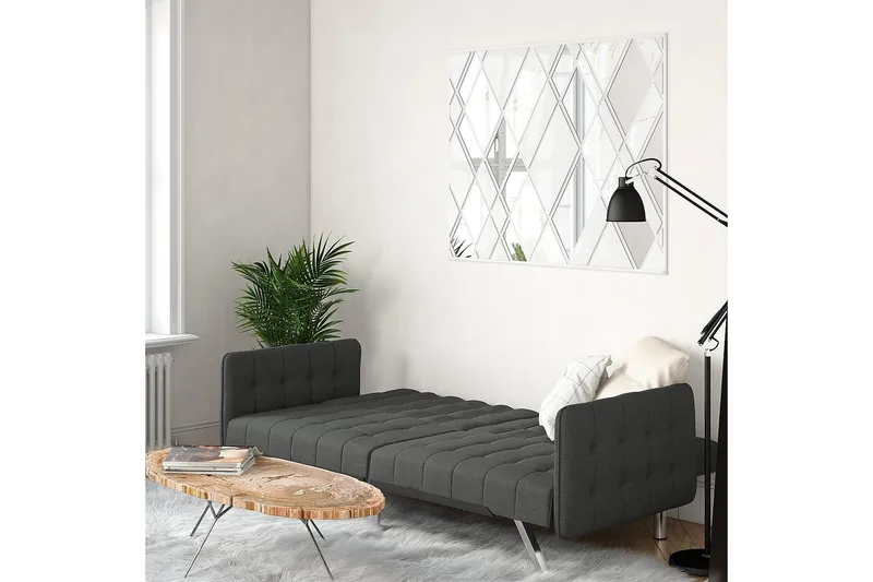 Emily Futon Linnedgrå - Dorel Home - Møbler - Sofaer - Sovesofaer - Futon - Futon sofa