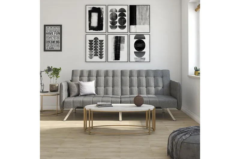 Emily Futon Linnedgrå - Dorel Home - Møbler - Sofaer - Sovesofaer - Futon - Futon sofa